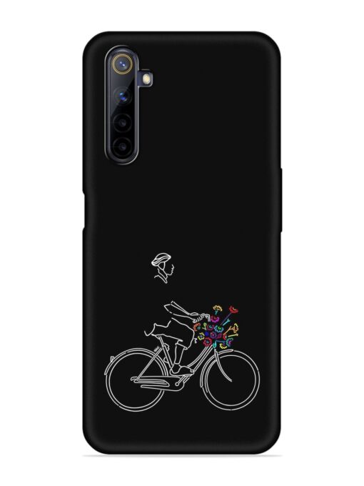 Minimalist Cycle Art Embossed Soft Silicone Case for Realme 6 Pro