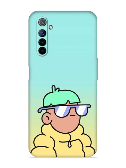 Doodles Cool Character Embossed Soft Silicone Case for Realme 6S