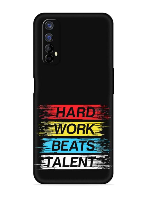 Hard Work Beats Embossed Soft Silicone Case for Realme 7 Zapvi