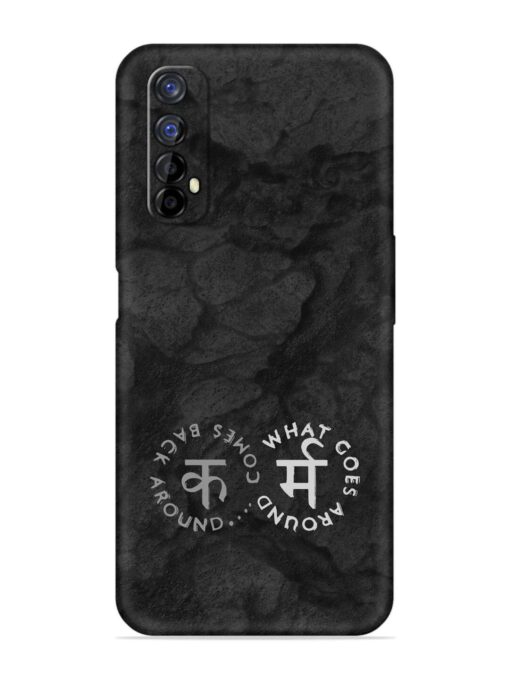 Karma Hindi Word Embossed Soft Silicone Case for Realme 7