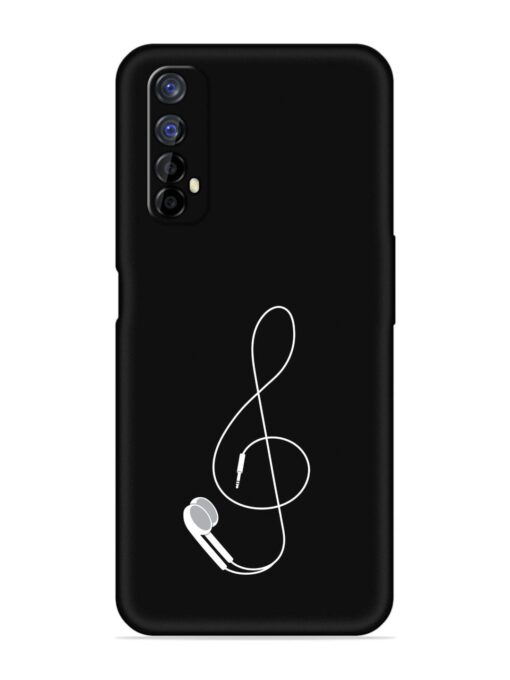 Music Earphone Vector Embossed Soft Silicone Case for Realme 7