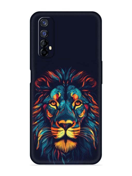 Colorful Lion Embossed Soft Silicone Case for Realme 7 Zapvi