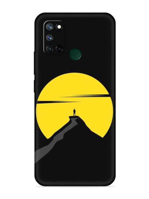 Black Ultra Vector Embossed Soft Silicone Case for Realme 7I Zapvi