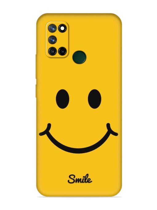 Yellow Smiley Embossed Soft Silicone Case for Realme 7I Zapvi