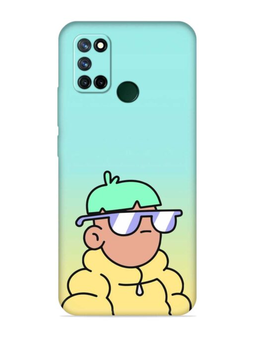 Doodles Cool Character Embossed Soft Silicone Case for Realme 7I