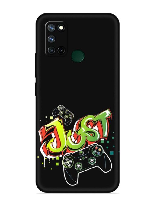 Graffiti Gamepad Illustration Embossed Soft Silicone Case for Realme 7I Zapvi