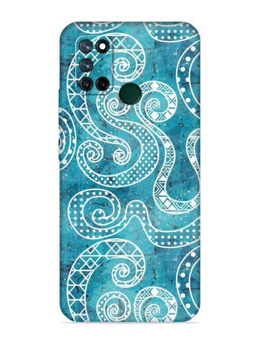 Vintage Curved Seamless Embossed Soft Silicone Case for Realme 7I Zapvi