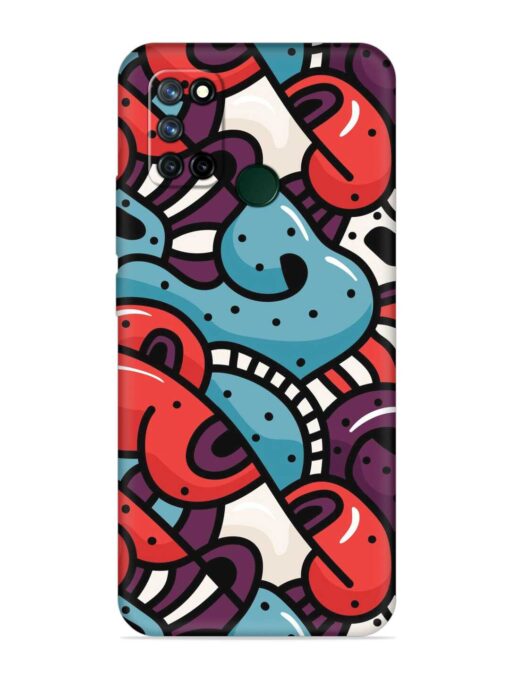 Seamless Backdrop Colorful Embossed Soft Silicone Case for Realme 7I