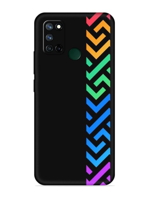 Colorshape Stripes Embossed Soft Silicone Case for Realme 7I Zapvi