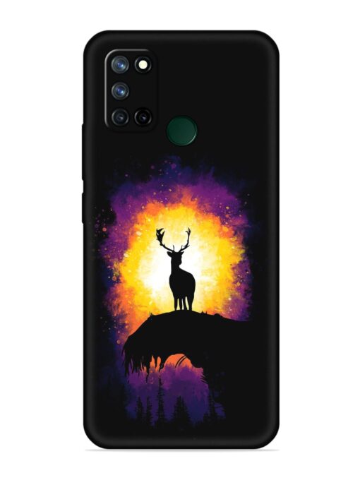 Elk Animal Art Embossed Soft Silicone Case for Realme 7I