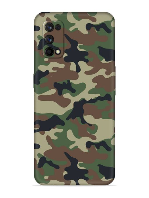 Army Military Camouflage Dark Green Embossed Soft Silicone Case for Realme 7 Pro Zapvi