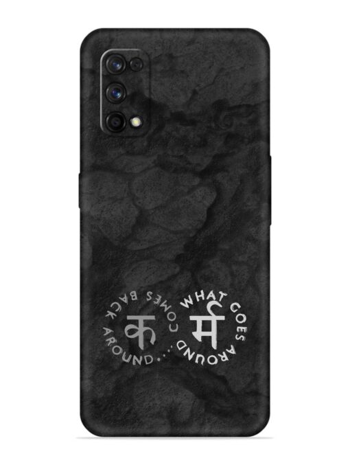 Karma Hindi Word Embossed Soft Silicone Case for Realme 7 Pro Zapvi