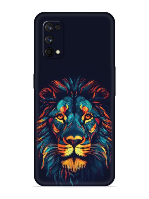 Colorful Lion Embossed Soft Silicone Case for Realme 7 Pro Zapvi