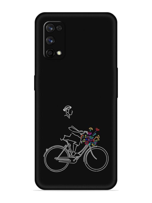 Minimalist Cycle Art Embossed Soft Silicone Case for Realme 7 Pro Zapvi