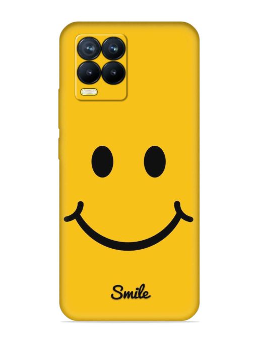 Yellow Smiley Embossed Soft Silicone Case for Realme 8 (4G)