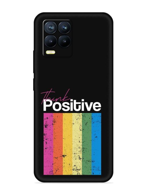 Think Positive Typography Embossed Soft Silicone Case for Realme 8 (4G)