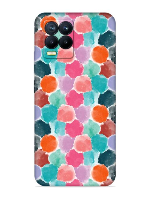 Colorful Seamless Pattern Embossed Soft Silicone Case for Realme 8 (4G) Zapvi