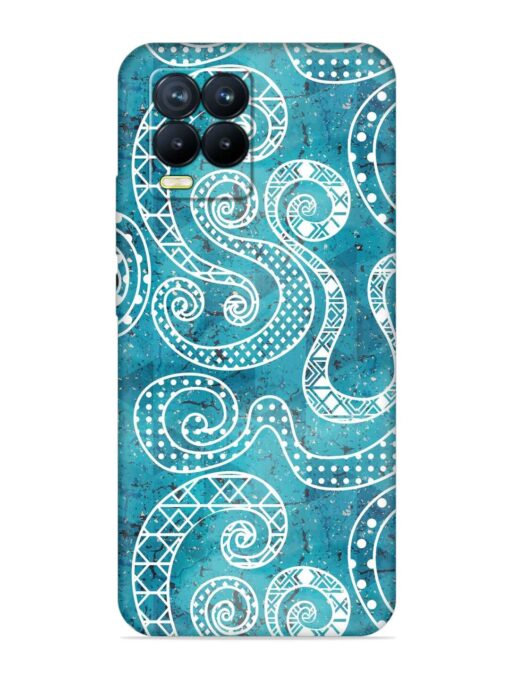 Vintage Curved Seamless Embossed Soft Silicone Case for Realme 8 (4G)