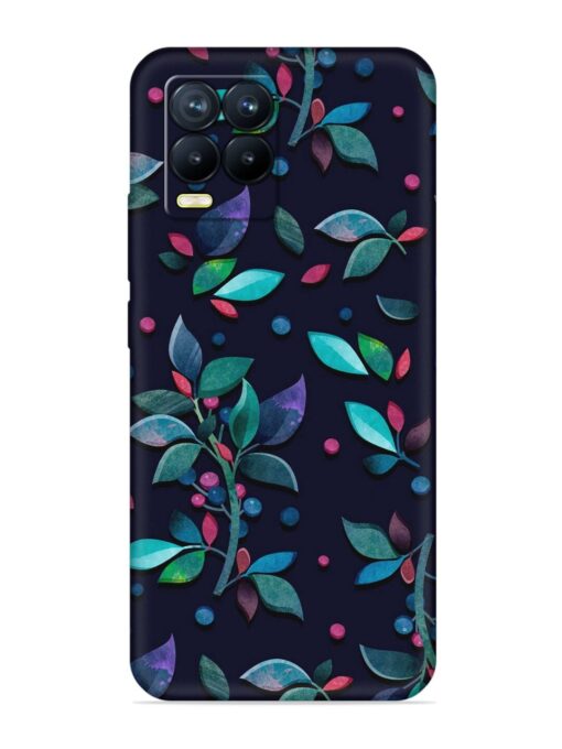 Decorative Watercolor Flower Embossed Soft Silicone Case for Realme 8 (4G) Zapvi