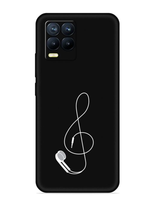 Music Earphone Vector Embossed Soft Silicone Case for Realme 8 (4G)