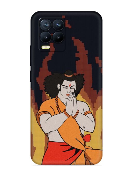 Shree Ram Vector Embossed Soft Silicone Case for Realme 8 (4G) Zapvi