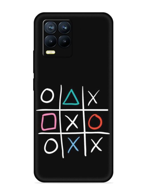 Super Neon Tic-Tac-Toe Embossed Soft Silicone Case for Realme 8 (4G)