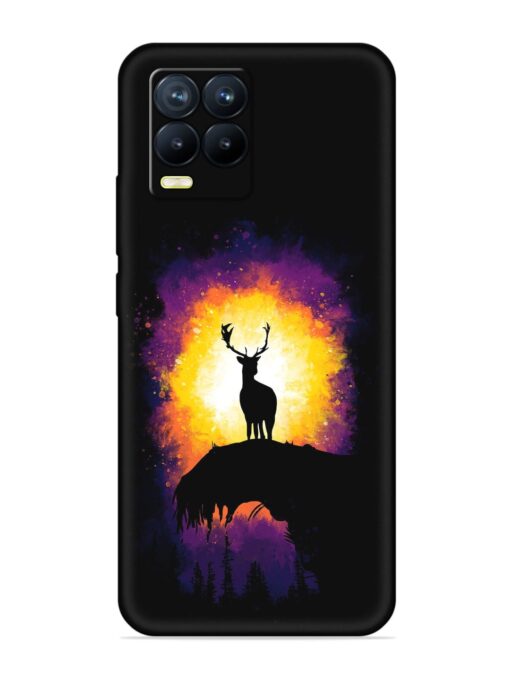 Elk Animal Art Embossed Soft Silicone Case for Realme 8 (4G) Zapvi