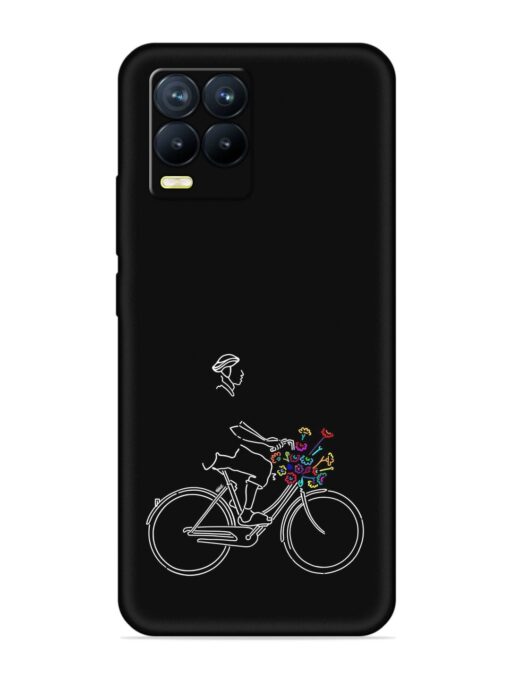 Minimalist Cycle Art Embossed Soft Silicone Case for Realme 8 (4G) Zapvi