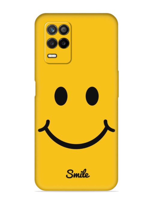 Yellow Smiley Embossed Soft Silicone Case for Realme 8 (5G) Zapvi