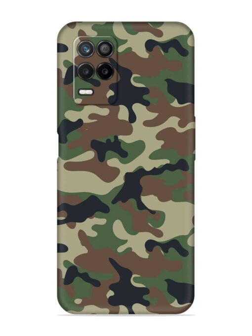 Army Military Camouflage Dark Green Embossed Soft Silicone Case for Realme 8 (5G) Zapvi