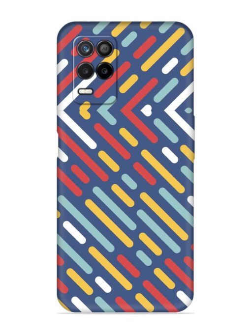 Colored Lines Embossed Soft Silicone Case for Realme 8 (5G) Zapvi