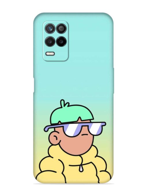 Doodles Cool Character Embossed Soft Silicone Case for Realme 8 (5G)