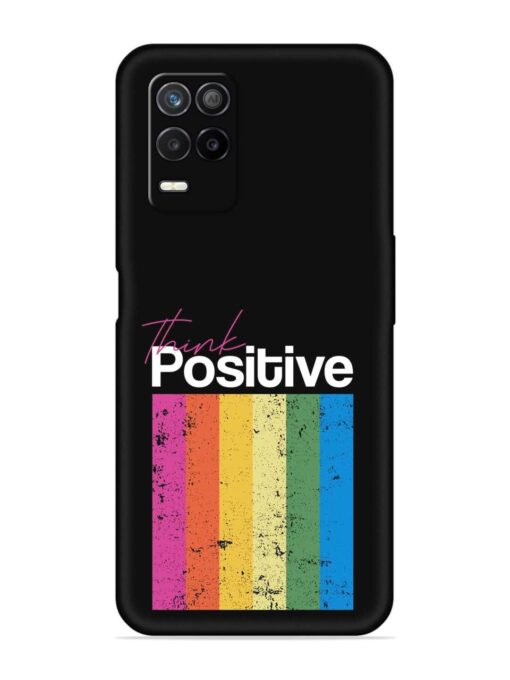 Think Positive Typography Embossed Soft Silicone Case for Realme 8 (5G)