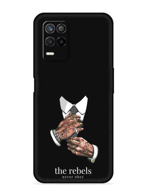 Rebels Slogan Man Embossed Soft Silicone Case for Realme 8 (5G)