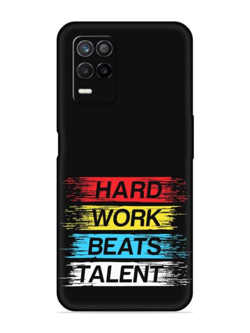 Hard Work Beats Embossed Soft Silicone Case for Realme 8 (5G)