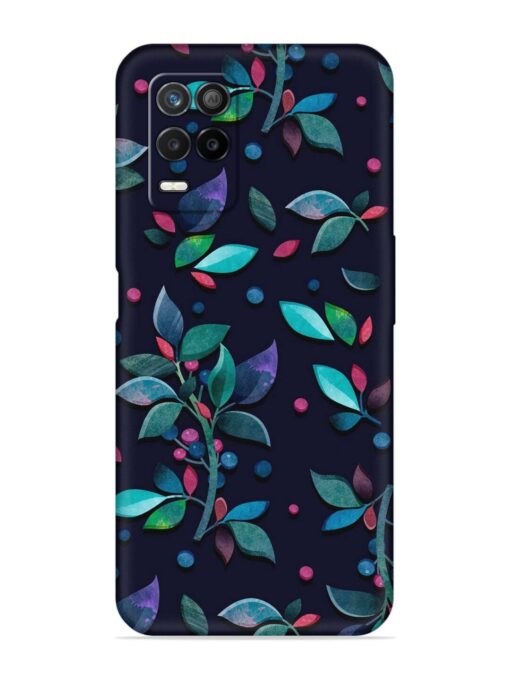 Decorative Watercolor Flower Embossed Soft Silicone Case for Realme 8 (5G)