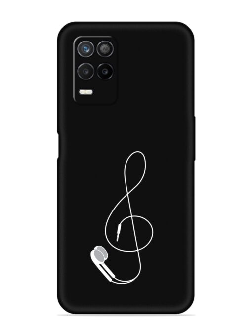 Music Earphone Vector Embossed Soft Silicone Case for Realme 8 (5G) Zapvi