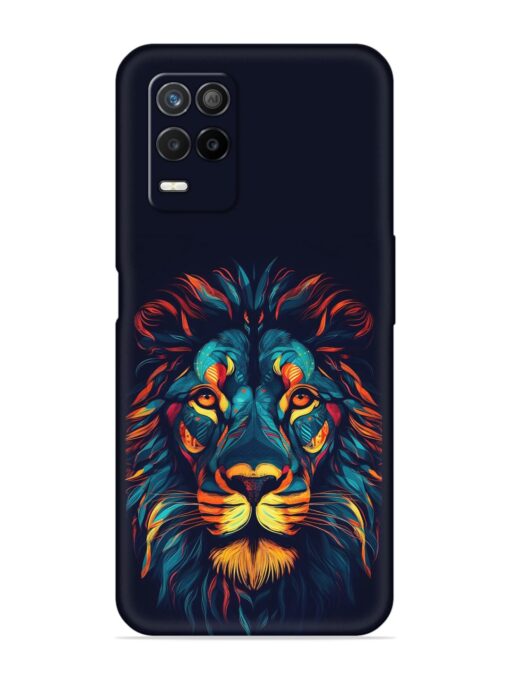 Colorful Lion Embossed Soft Silicone Case for Realme 8 (5G) Zapvi