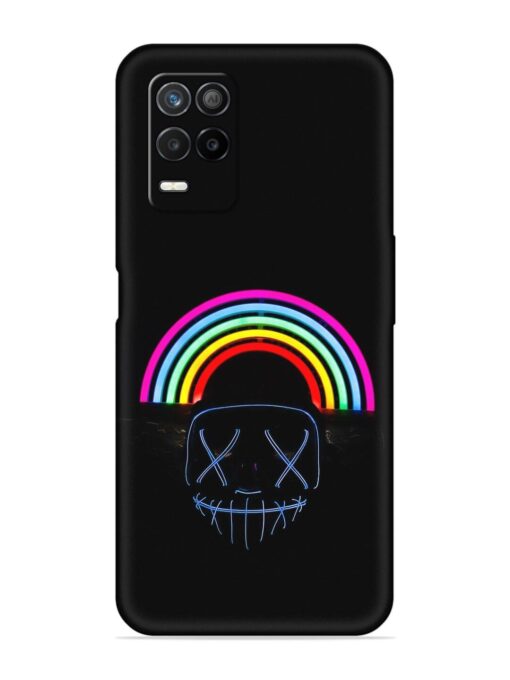 Mask Rainbow Embossed Soft Silicone Case for Realme 8 (5G)