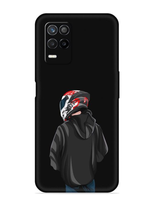 Motorcycle Rider Embossed Soft Silicone Case for Realme 8 (5G) Zapvi