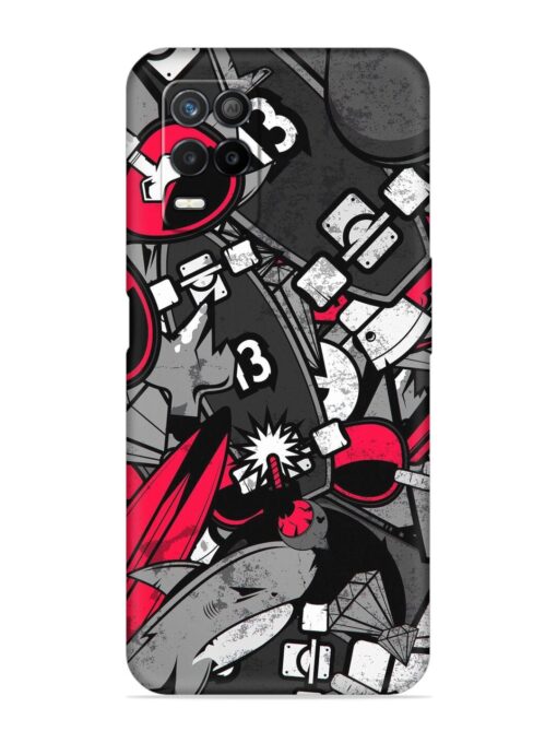 Fictional Doodle Embossed Soft Silicone Case for Realme 8 (5G) Zapvi