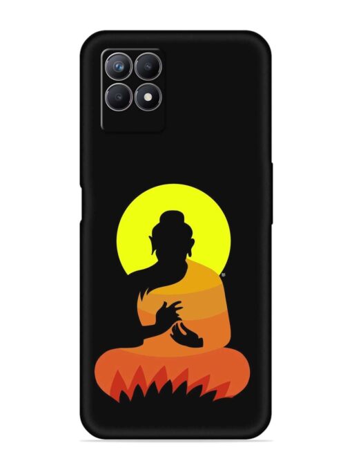 Buddha Art Black Embossed Soft Silicone Case for Realme 8I Zapvi