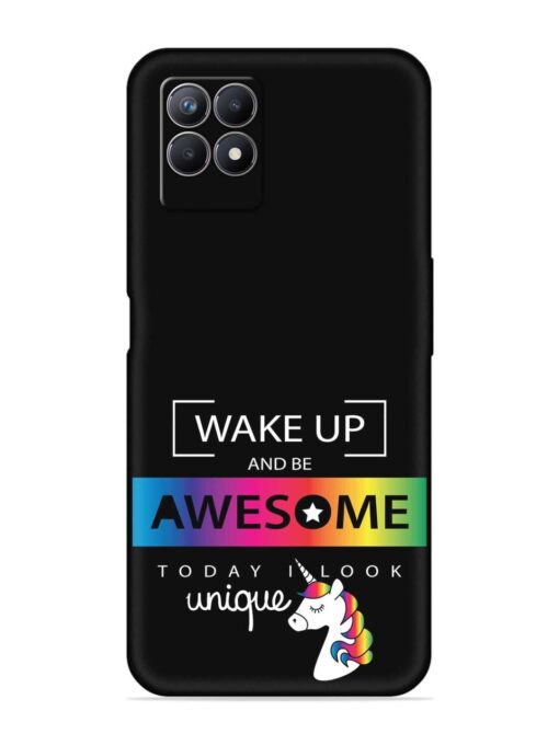 Inspirational Quote Unicorn Embossed Soft Silicone Case for Realme 8I Zapvi