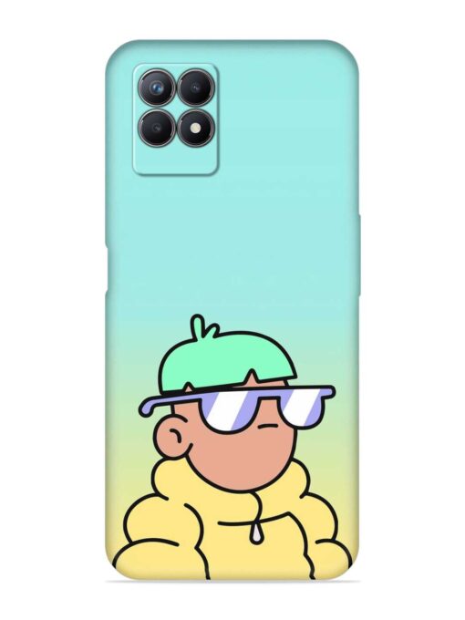 Doodles Cool Character Embossed Soft Silicone Case for Realme 8I Zapvi