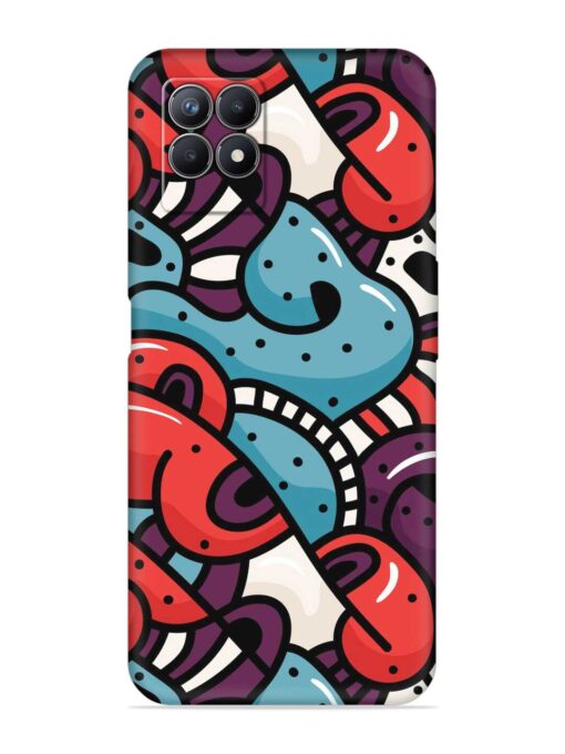 Seamless Backdrop Colorful Embossed Soft Silicone Case for Realme 8I Zapvi