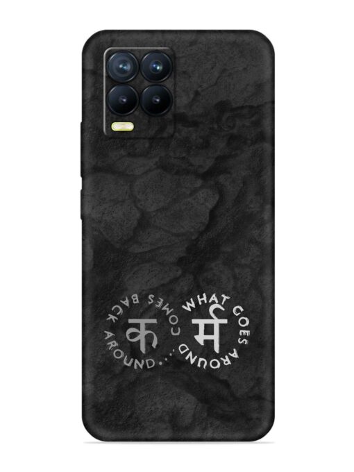 Karma Hindi Word Embossed Soft Silicone Case for Realme 8 Pro