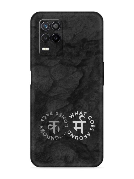 Karma Hindi Word Embossed Soft Silicone Case for Realme 8S (5G)