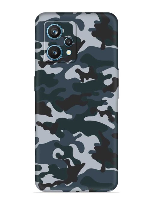 Dark Blue Army Military Art Embossed Soft Silicone Case for Realme 9 (4G) Zapvi