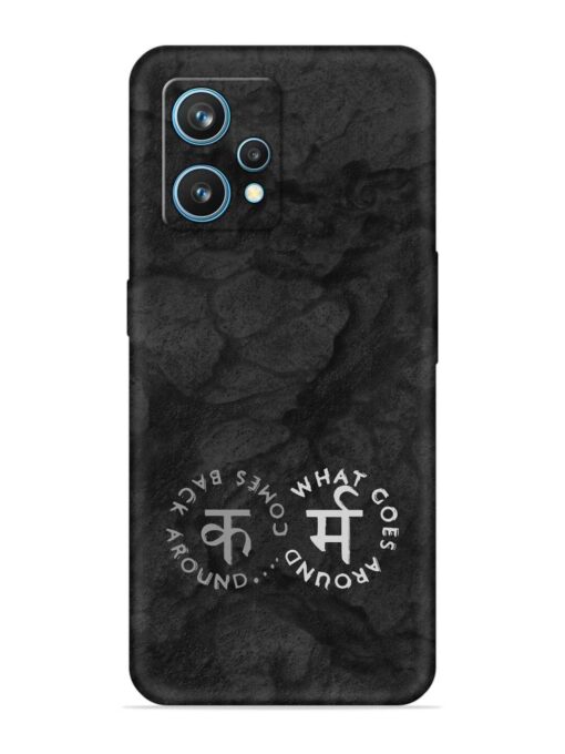 Karma Hindi Word Embossed Soft Silicone Case for Realme 9 (4G)