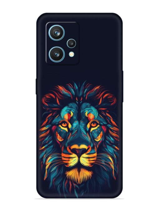 Colorful Lion Embossed Soft Silicone Case for Realme 9 (4G)